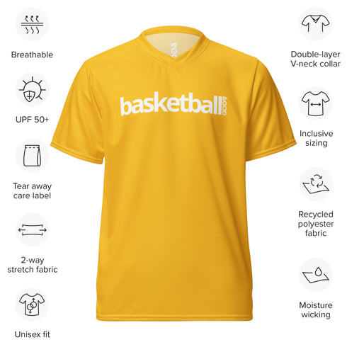 Basketball &God Tuscan Recycled Unisex Sports Jersey T-Shirt